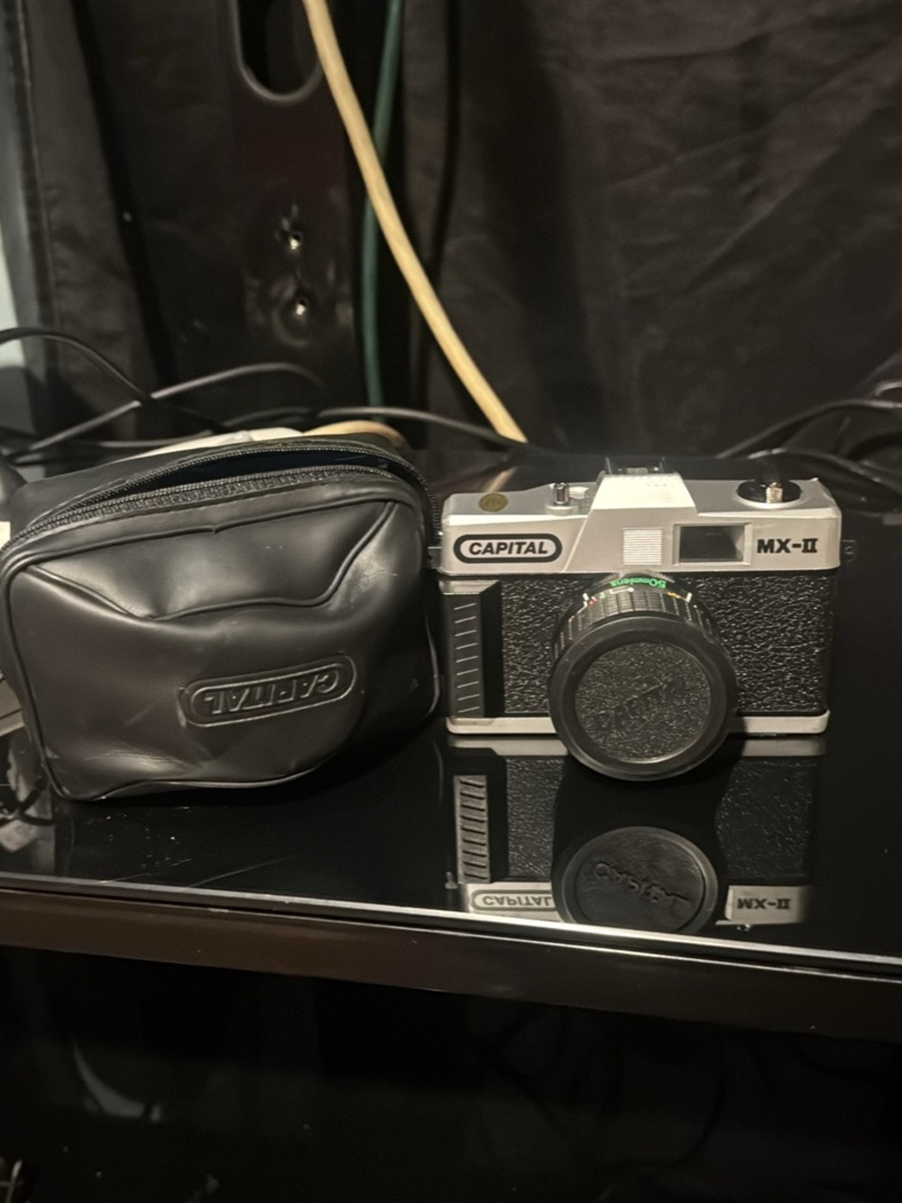 Capital MX-II 35mm Film Camera in Black and Silver with Carry Case